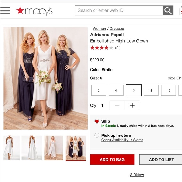 Wedding Dress Size 6 - Picture 3 of 4